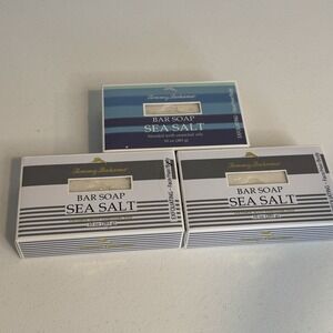 3-Pack Tommy Bahama ~ Sea Salt Bar Soap for Men with Essential Oils 10 oz Each